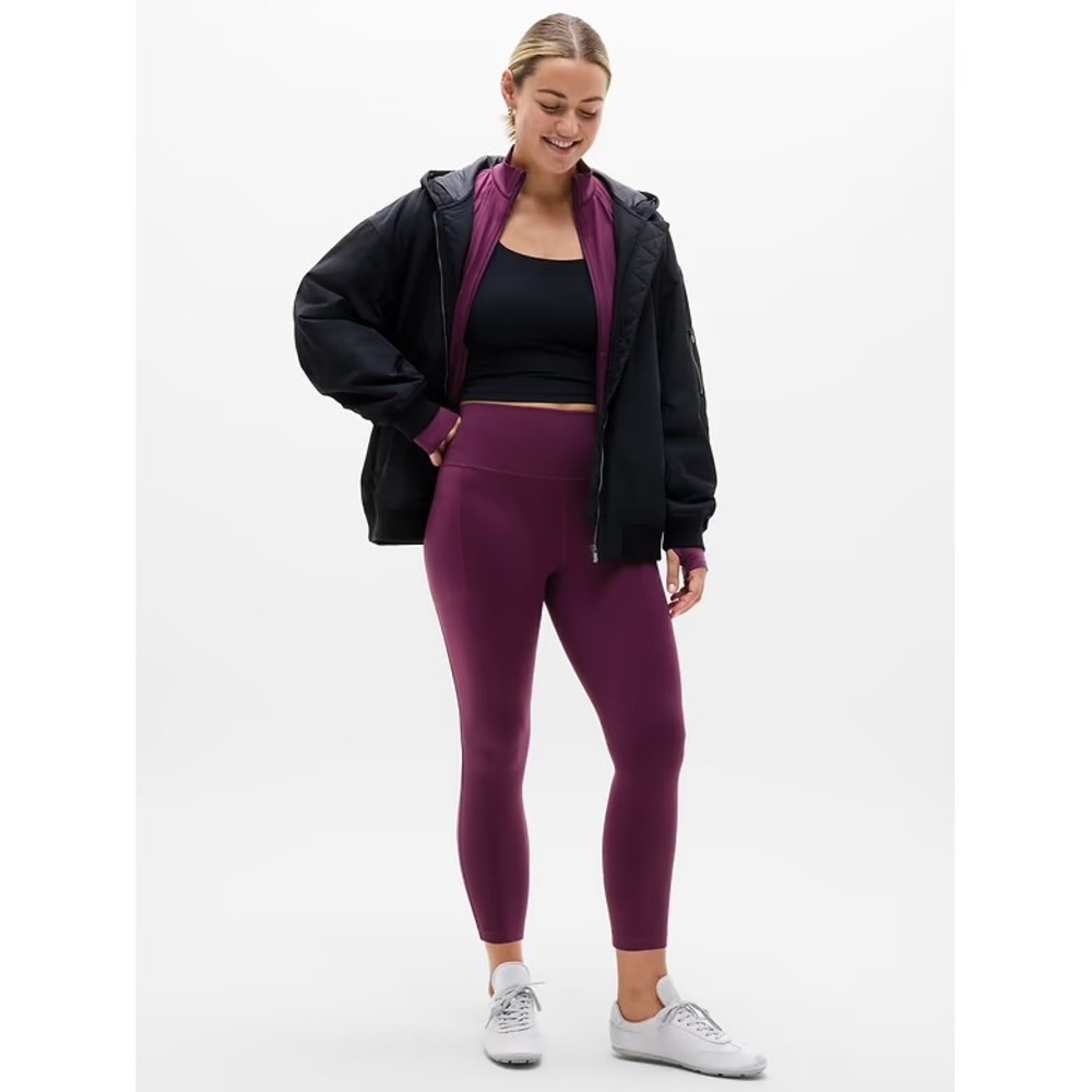 Athleta Salutation Stash Tight High Rise Leggings Purple XS Pockets Powervita